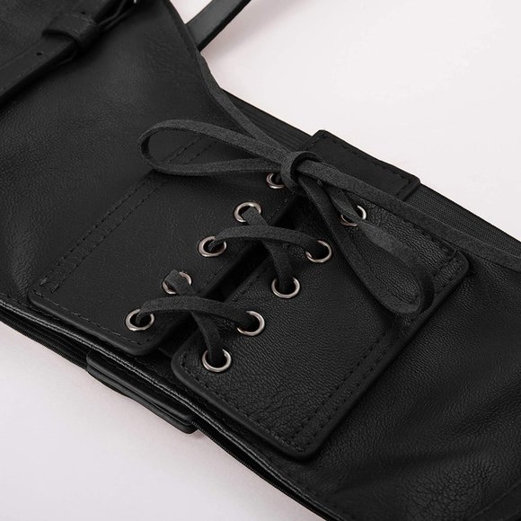 Women Elastic Faux Leather Belt Fashion